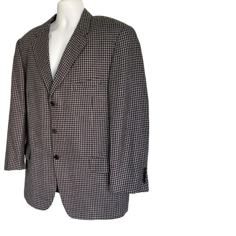 Joseph Abboud Silk Wool Blend 3 Button Sport Coat Jacket Blazer 44R